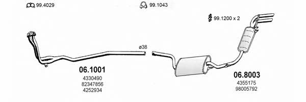 Asso ART1222 Exhaust system ART1222: Buy near me in Poland at 2407.PL - Good price!