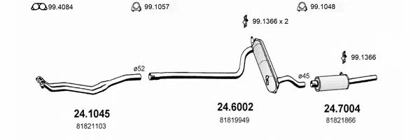  ART1261 Exhaust system ART1261: Buy near me in Poland at 2407.PL - Good price!