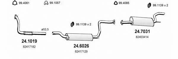  ART1268 Exhaust system ART1268: Buy near me in Poland at 2407.PL - Good price!