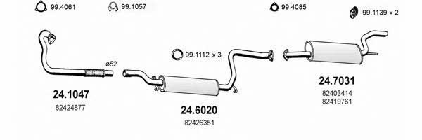  ART1270 Exhaust system ART1270: Buy near me in Poland at 2407.PL - Good price!