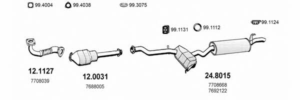  ART1280 Exhaust system ART1280: Buy near me in Poland at 2407.PL - Good price!