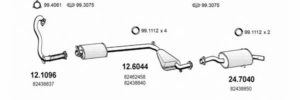  ART1303 Exhaust system ART1303: Buy near me in Poland at 2407.PL - Good price!