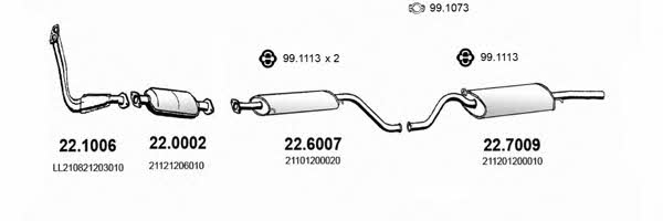  ART1330 Exhaust system ART1330: Buy near me in Poland at 2407.PL - Good price!