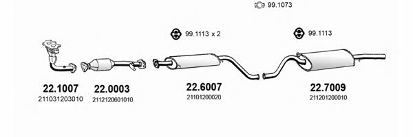  ART1331 Exhaust system ART1331: Buy near me in Poland at 2407.PL - Good price!
