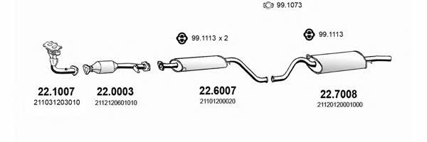 Asso ART1332 Exhaust system ART1332: Buy near me in Poland at 2407.PL - Good price!