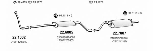 Asso ART1337 Exhaust system ART1337: Buy near me in Poland at 2407.PL - Good price!