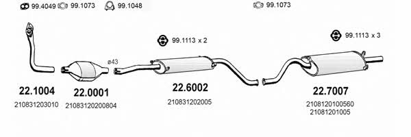 Asso ART1339 Exhaust system ART1339: Buy near me in Poland at 2407.PL - Good price!