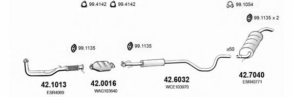 Asso ART1350 Система выпуска отработаных газов ART1350: Отличная цена - Купить в Польше на 2407.PL!