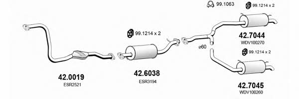 Asso ART1354 Exhaust system ART1354: Buy near me in Poland at 2407.PL - Good price!
