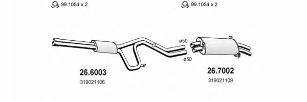  ART1358 Exhaust system ART1358: Buy near me in Poland at 2407.PL - Good price!