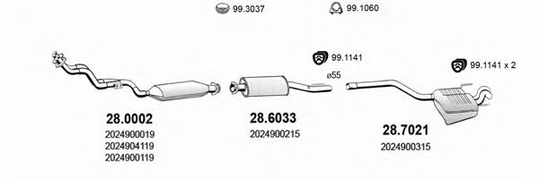  ART1368 Exhaust system ART1368: Buy near me in Poland at 2407.PL - Good price!