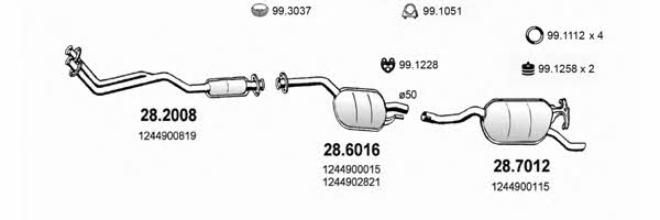 Asso ART1399 Система випуску відпрацьованих газів ART1399: Приваблива ціна - Купити у Польщі на 2407.PL!