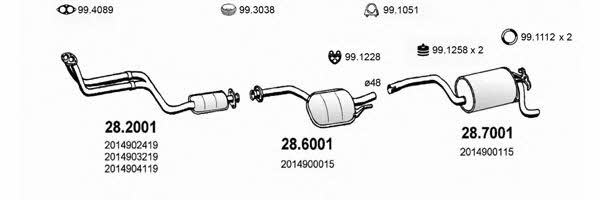  ART1403 Система выпуска отработаных газов ART1403: Отличная цена - Купить в Польше на 2407.PL!