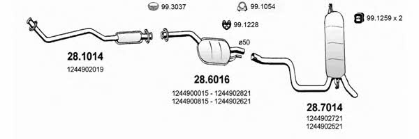 Asso ART1436 Exhaust system ART1436: Buy near me in Poland at 2407.PL - Good price!