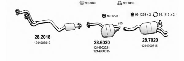 Asso ART1438 Система випуску відпрацьованих газів ART1438: Приваблива ціна - Купити у Польщі на 2407.PL!