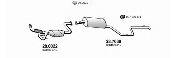 Asso ART1459 Система випуску відпрацьованих газів ART1459: Приваблива ціна - Купити у Польщі на 2407.PL!