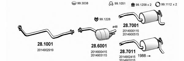  ART1463 Система выпуска отработаных газов ART1463: Отличная цена - Купить в Польше на 2407.PL!