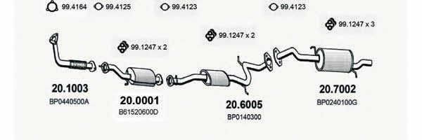  ART1524 Exhaust system ART1524: Buy near me in Poland at 2407.PL - Good price!