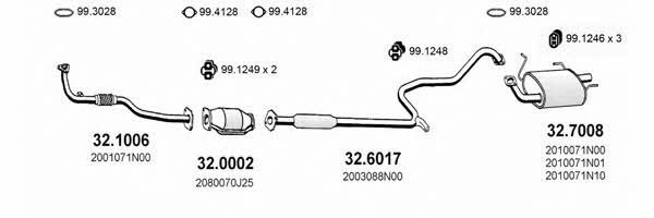 Asso ART1535 Система выпуска отработаных газов ART1535: Отличная цена - Купить в Польше на 2407.PL!