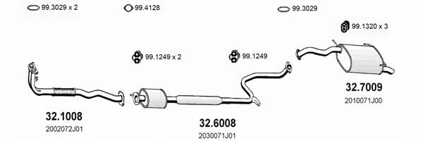 Asso ART1538 Exhaust system ART1538: Buy near me in Poland at 2407.PL - Good price!