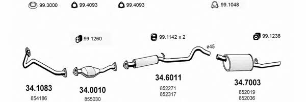  ART1564 Exhaust system ART1564: Buy near me in Poland at 2407.PL - Good price!