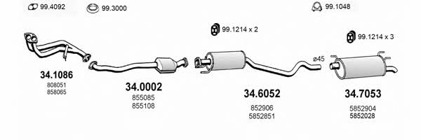 Asso ART1569 Exhaust system ART1569: Buy near me in Poland at 2407.PL - Good price!