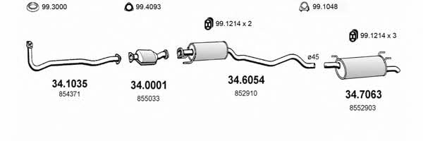  ART1573 Система выпуска отработаных газов ART1573: Отличная цена - Купить в Польше на 2407.PL!