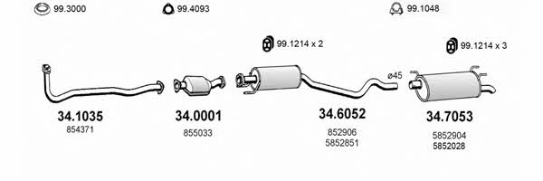 Asso ART1574 Система випуску відпрацьованих газів ART1574: Приваблива ціна - Купити у Польщі на 2407.PL!