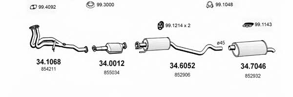 Asso ART1575 Exhaust system ART1575: Buy near me in Poland at 2407.PL - Good price!