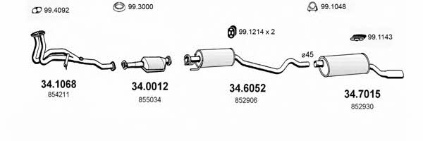 Asso ART1582 Система выпуска отработаных газов ART1582: Купить в Польше - Отличная цена на 2407.PL!