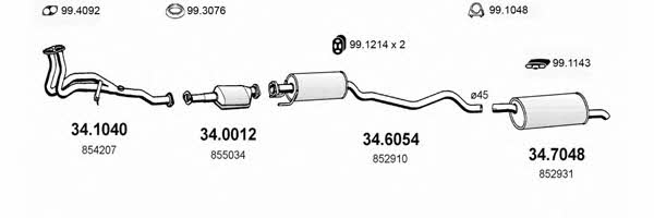  ART1591 Exhaust system ART1591: Buy near me in Poland at 2407.PL - Good price!
