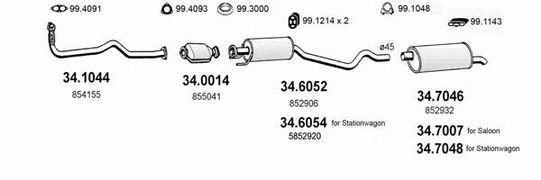  ART1596 Exhaust system ART1596: Buy near me in Poland at 2407.PL - Good price!