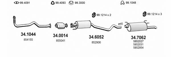 Asso ART1599 Система випуску відпрацьованих газів ART1599: Купити у Польщі - Добра ціна на 2407.PL!