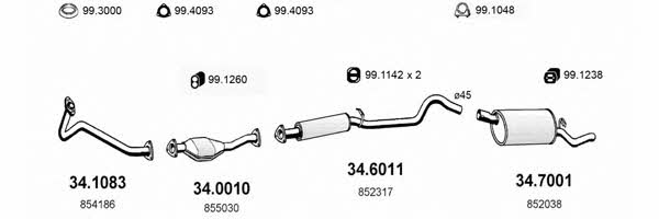  ART1611 Exhaust system ART1611: Buy near me in Poland at 2407.PL - Good price!