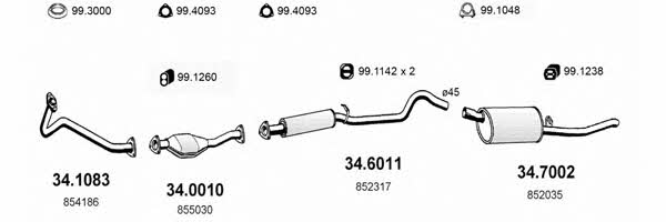  ART1622 Exhaust system ART1622: Buy near me in Poland at 2407.PL - Good price!