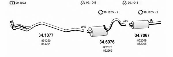  ART1647 Exhaust system ART1647: Buy near me in Poland at 2407.PL - Good price!