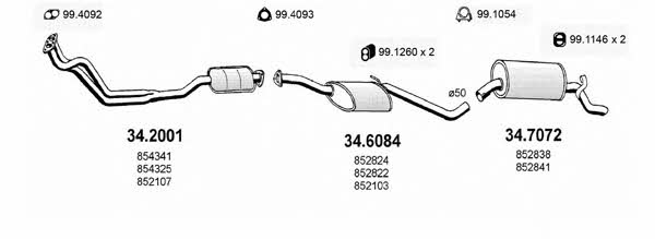 Asso ART1652 Exhaust system ART1652: Buy near me in Poland at 2407.PL - Good price!