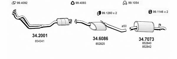 Asso ART1653 Exhaust system ART1653: Buy near me in Poland at 2407.PL - Good price!