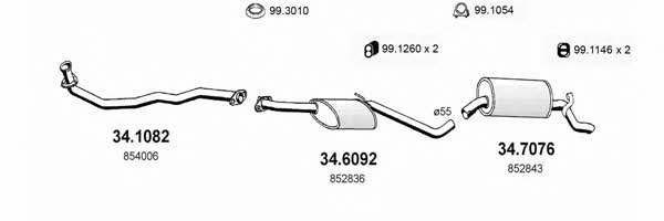 Asso ART1660 Exhaust system ART1660: Buy near me in Poland at 2407.PL - Good price!