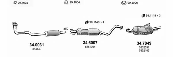 Asso ART1673 Exhaust system ART1673: Buy near me in Poland at 2407.PL - Good price!