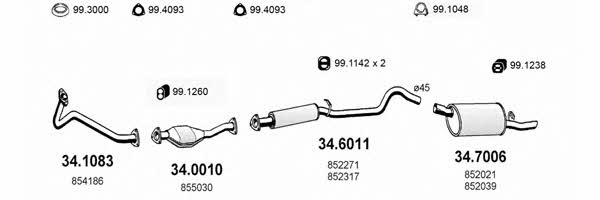  ART1680 Exhaust system ART1680: Buy near me in Poland at 2407.PL - Good price!