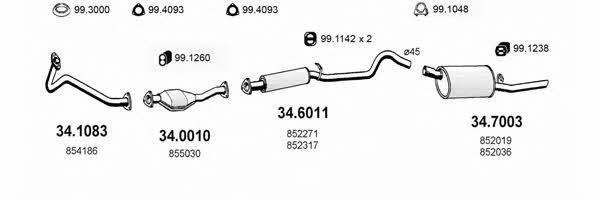  ART1692 Exhaust system ART1692: Buy near me in Poland at 2407.PL - Good price!