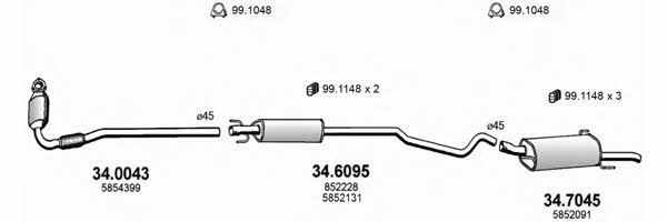  ART1718 Exhaust system ART1718: Buy near me in Poland at 2407.PL - Good price!
