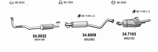 Asso ART1725 Exhaust system ART1725: Buy near me at 2407.PL in Poland at an Affordable price!