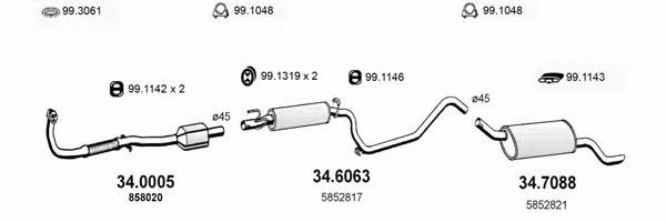  ART1753 Exhaust system ART1753: Buy near me in Poland at 2407.PL - Good price!