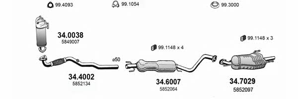 Asso ART1754 Exhaust system ART1754: Buy near me at 2407.PL in Poland at an Affordable price!