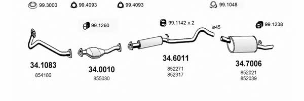  ART1817 Exhaust system ART1817: Buy near me in Poland at 2407.PL - Good price!
