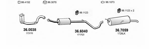  ART1860 Exhaust system ART1860: Buy near me in Poland at 2407.PL - Good price!