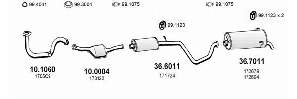  ART1900 Система выпуска отработаных газов ART1900: Отличная цена - Купить в Польше на 2407.PL!