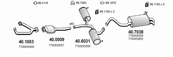 Asso ART2002 Система випуску відпрацьованих газів ART2002: Приваблива ціна - Купити у Польщі на 2407.PL!